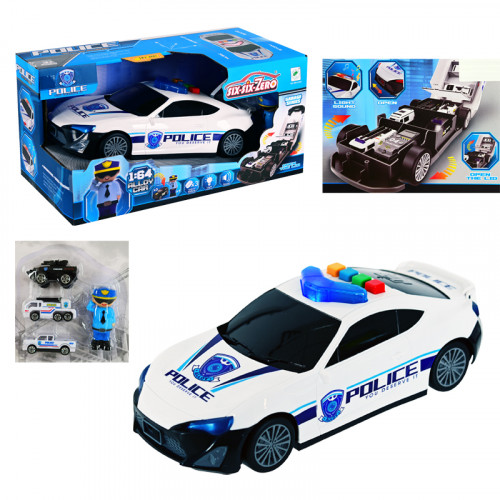 Полицейска кола - Контейнер 1:64 с колички
