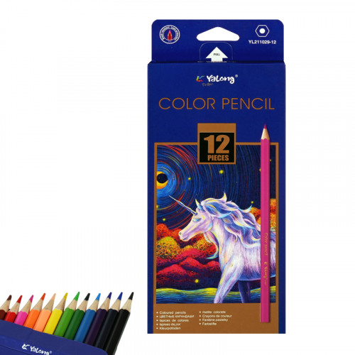 Професионални цветни моливи /12 цвята/