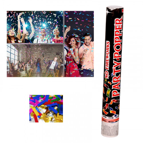 Парти цилиндър с конфети "Party Popper" /цветни ленти/ 
