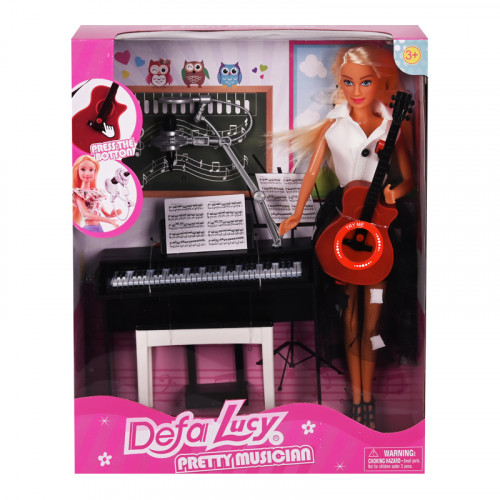 Кукла - Музикантка "Defa Lucy" с китакра, пиано и аксесоари