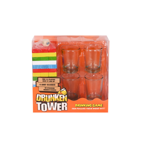 Настолна игра "Дженга" с 4 шота "Drunken Tower". 86565-1