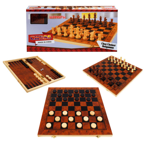Игра 3 в 1 /шах, табла и дама/. 84052-1-1