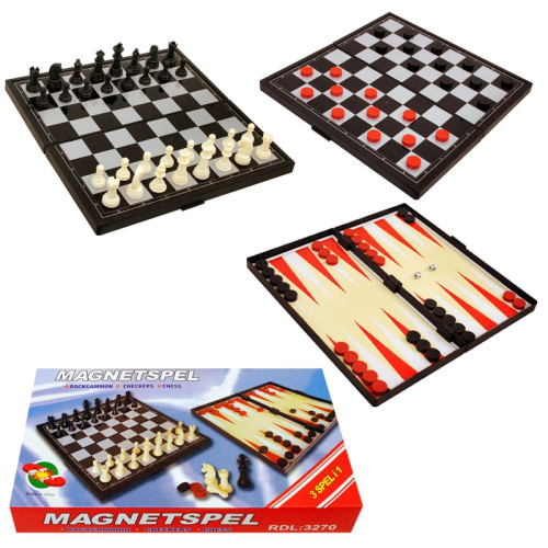 Магнитен игра 3 в 1 /шах, табла и дама/.  84294