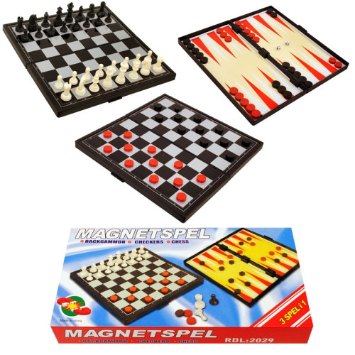 Магнитен игра 3 в 1 /шах, табла и дама/.  84295